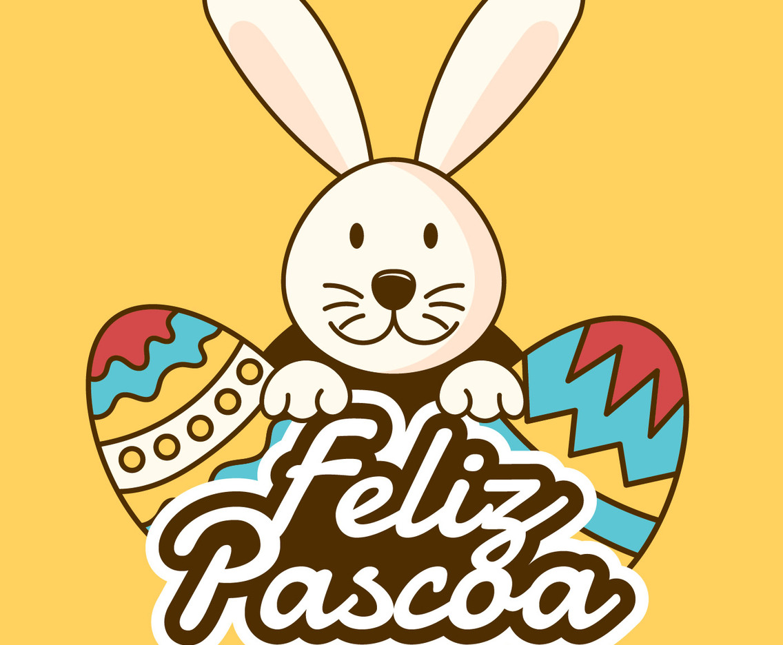 Feliz Pascoa Typography Vector