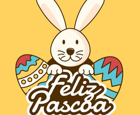 Feliz Pascoa Typography Vector