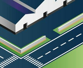 Vector Isometric Factory Buildings Illustration