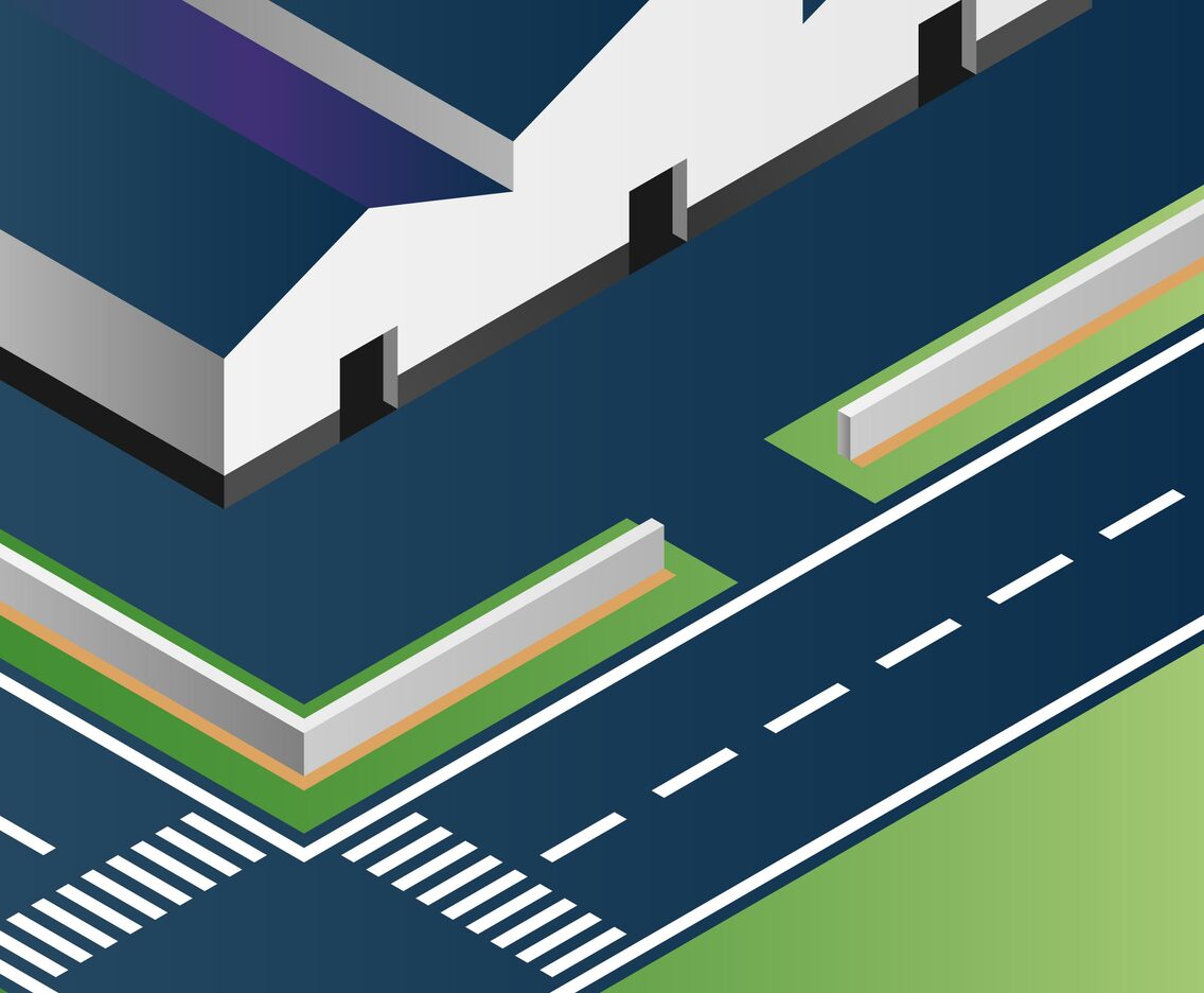 Vector Isometric Factory Buildings Illustration