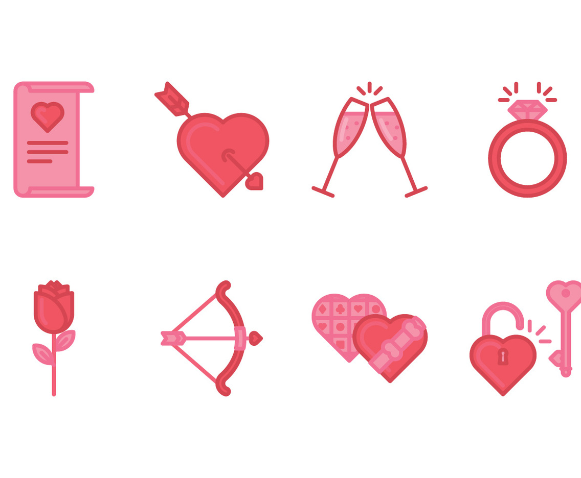 Valentines Day Elements Set