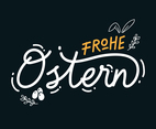 Frohe Ostern Lettering