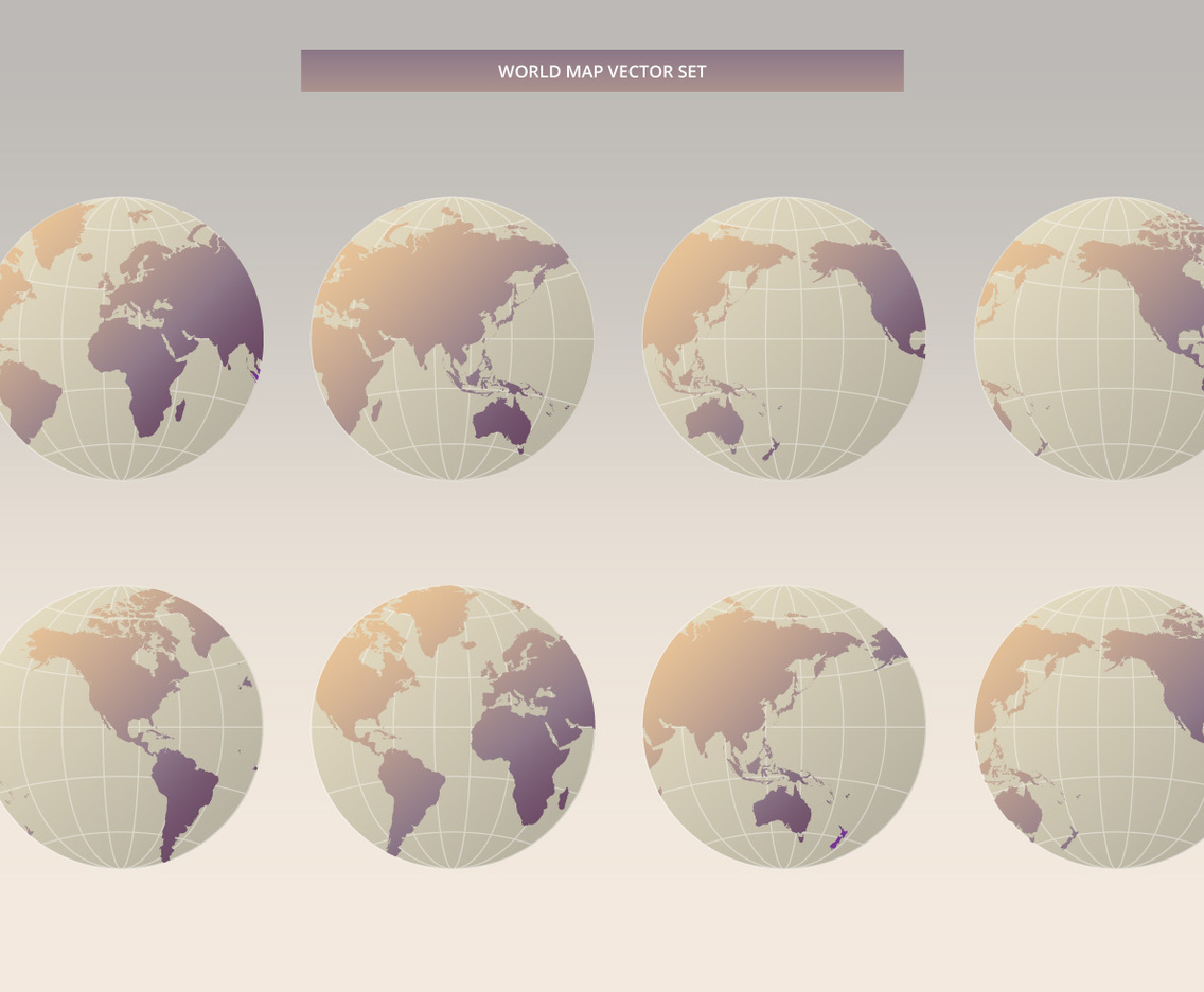 3D International Globe Map Set