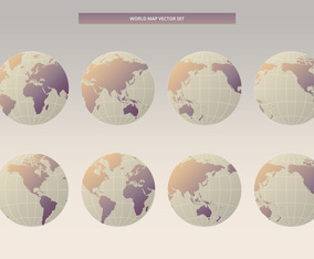 3D International Globe Map Set