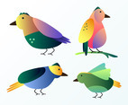 Gradient Birds Clip Art  Vector