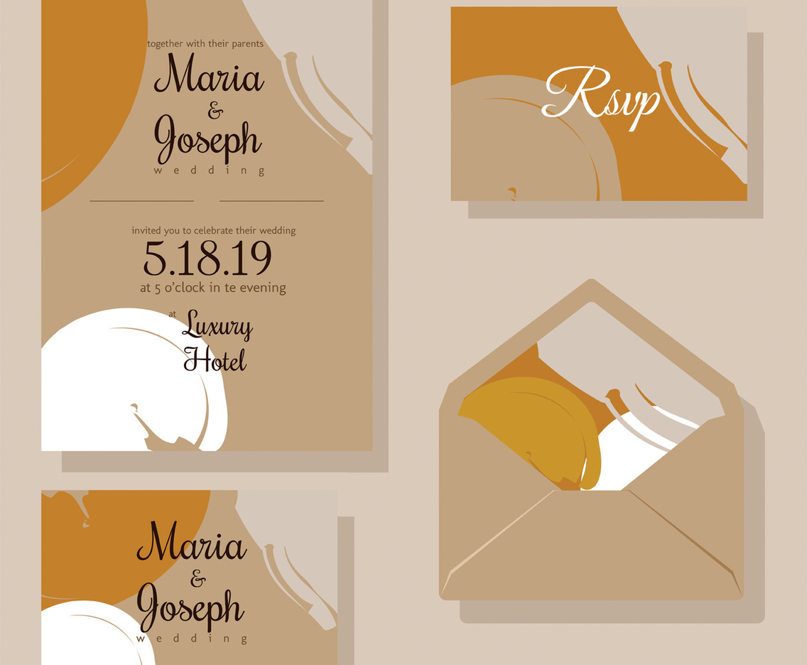 Wedding Invitation Vector pack
