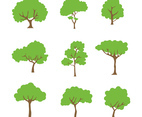 Tree Clipart Set Vector Collection