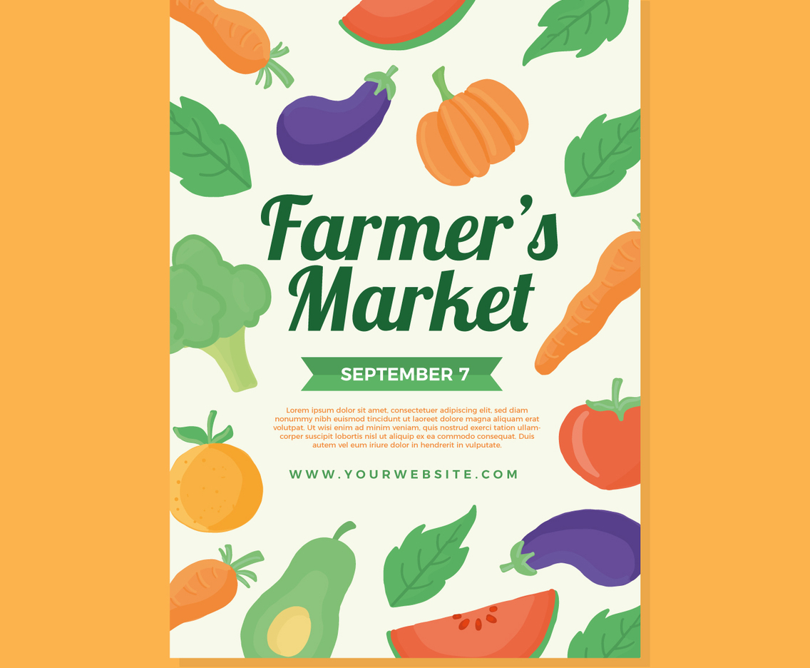 Farmers Market Flyer Design Template
