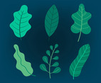 Green Leaves Clipart Set