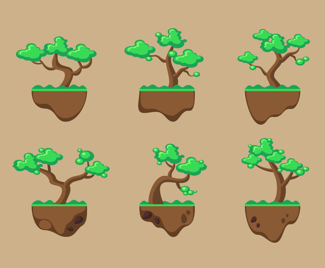 Tree Clipart Set Vector