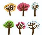 tree clipart set