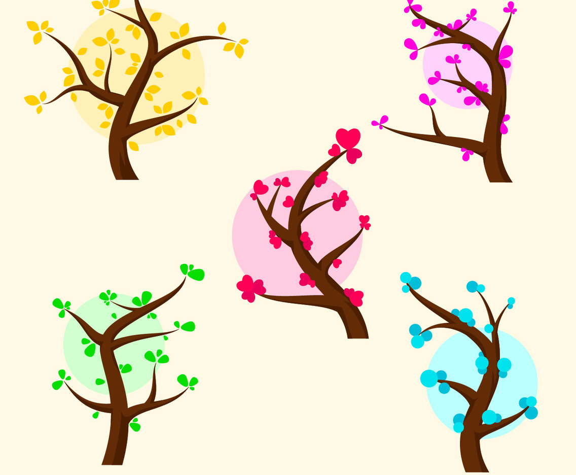 tree clipart set