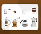 Flat Modern Coffee Vector Clipart Element