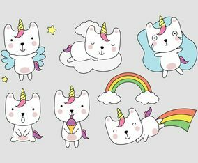 Wannabe Unicorn clipart set