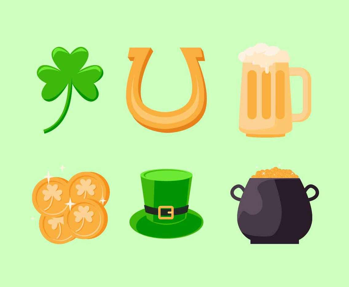 St Patricks Day Clipart Set Vector