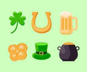 St Patricks Day Clipart Set Vector