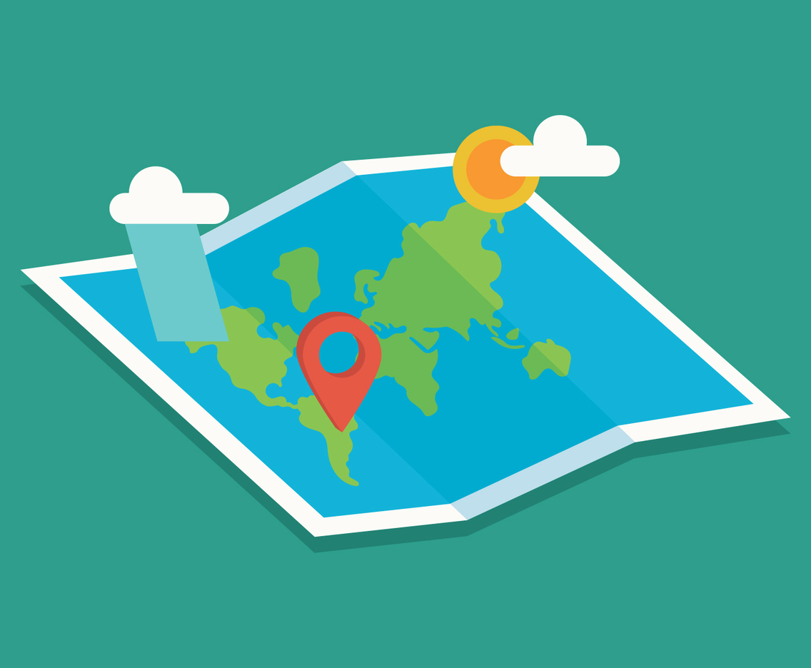 Colorful Map With The Weather