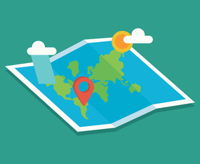 Colorful Map With The Weather