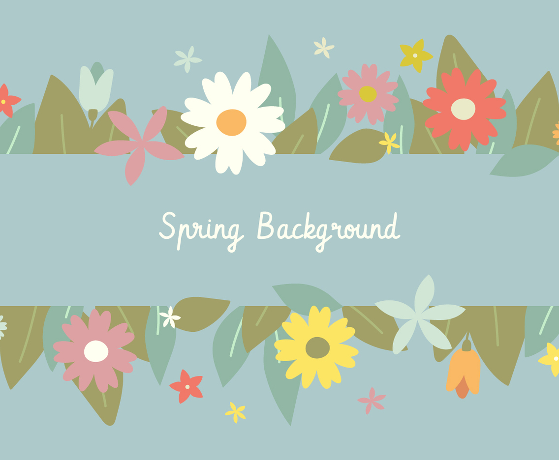 Spring Banner Floral Background