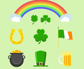 st patricks day clipart set