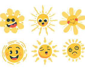Sun Clipart Set
