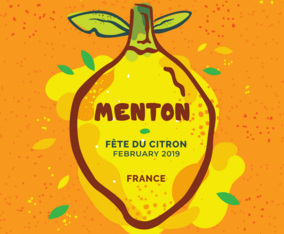 Menton France Lemon Festival Poster Vector