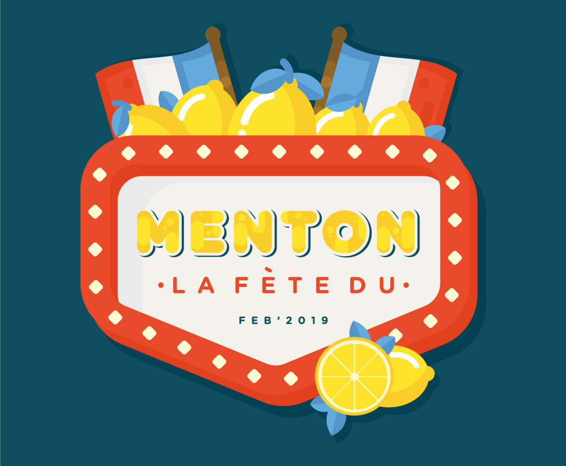 Menton France Lemon Festival Vector