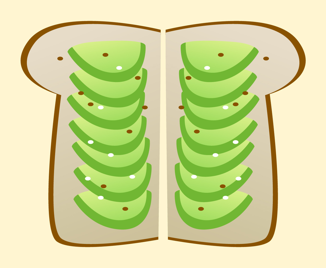 Healthy Avocado Toast Vectors