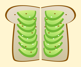 Healthy Avocado Toast Vectors