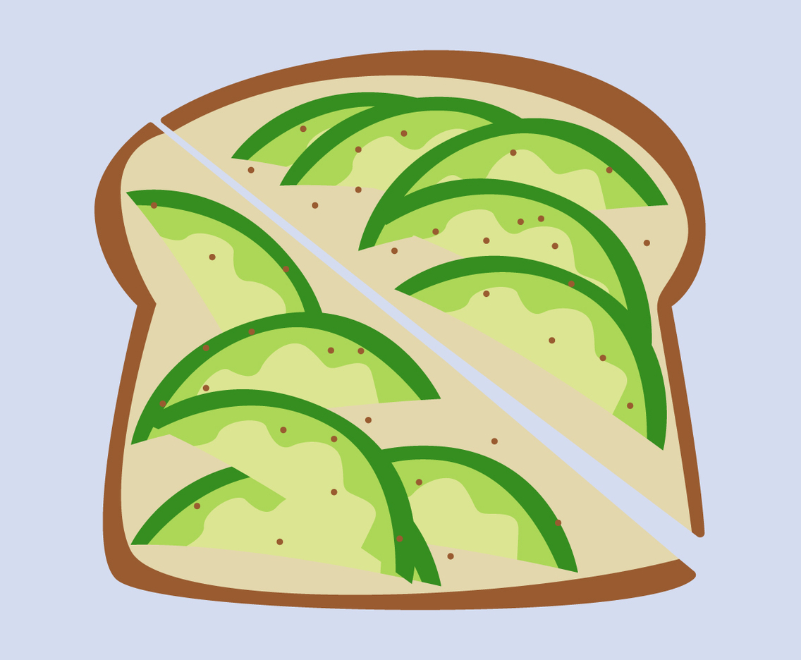 Healthy Avocado Toast Vectors