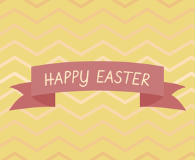 Chevron Background Easter Banner