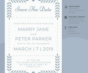 Vintage Wedding Invitation Template