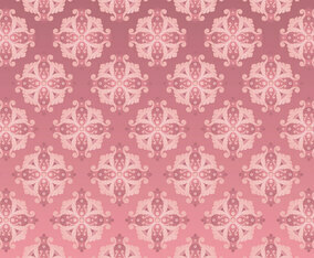Rose Gold Rococo Pattern Background