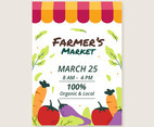 Farmer Markets Flyer Template Vector