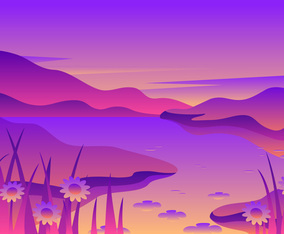 Spring View Wallpaper Vector