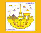 Cute Menton France Lemon Festival Vector