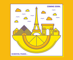 Cute Menton France Lemon Festival Vector