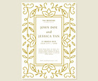 Wedding Invitation Card Vector Template