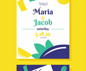 Wedding Invitation Card Template Vector Design
