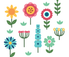 Flat Clipart Flowers