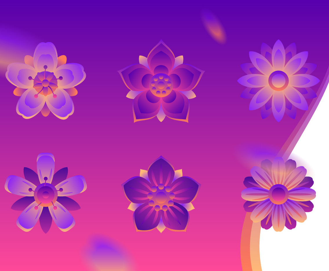 Flower Clipart Set Vector