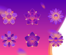 Flower Clipart Set Vector