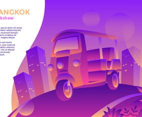 Bangkok Rickshaw Vector