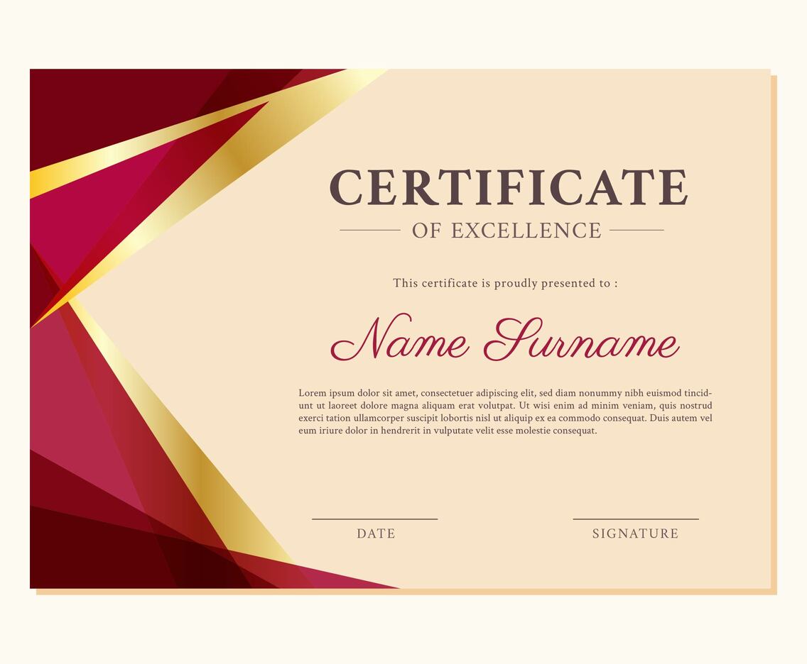 Certificate Template Vector