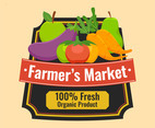 label style flyer design farmers market