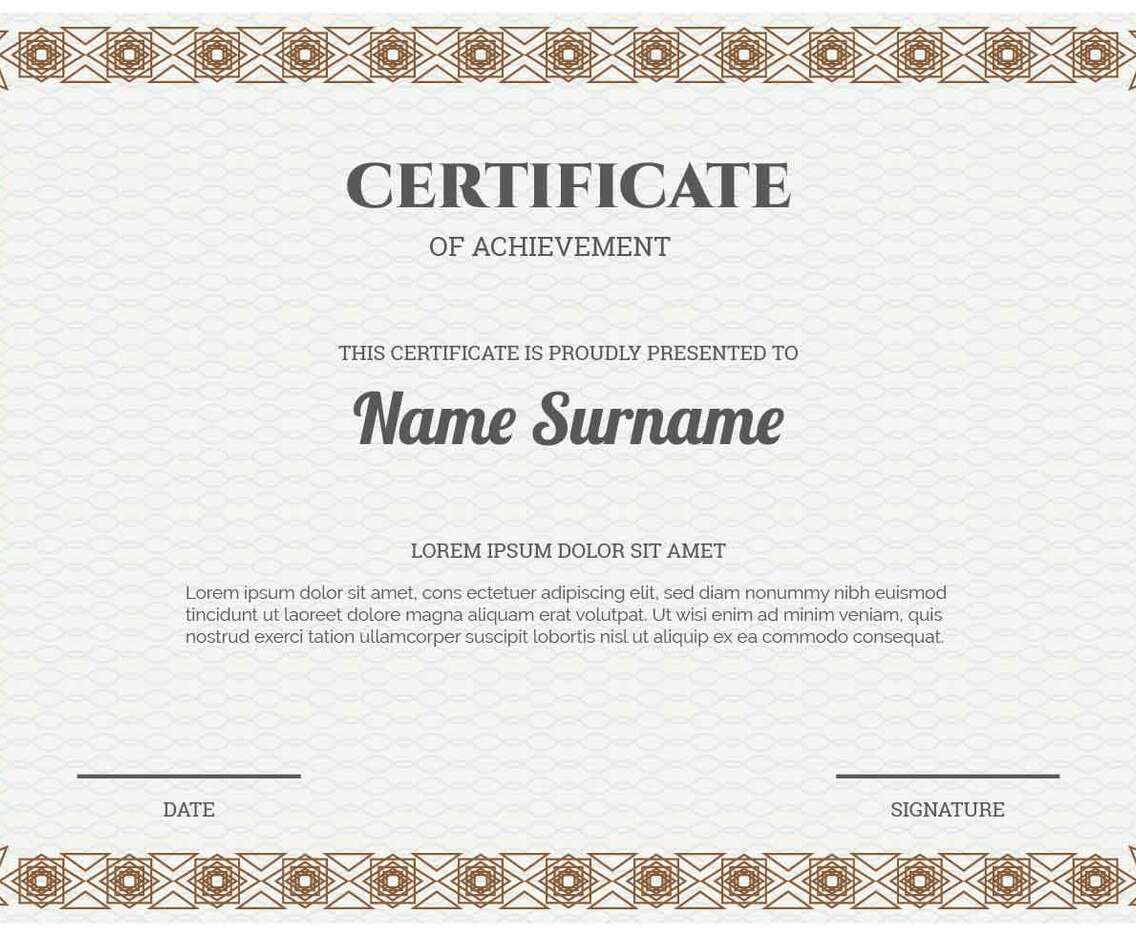 Certificate Template Vector