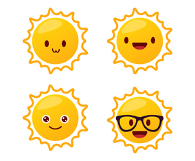 Sun emoticons