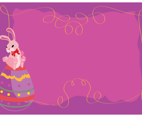 Easter Bunny in The Easter Egg Vector