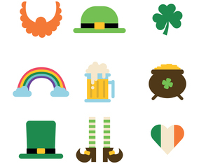 Set Of Flat St Patrick's Icons