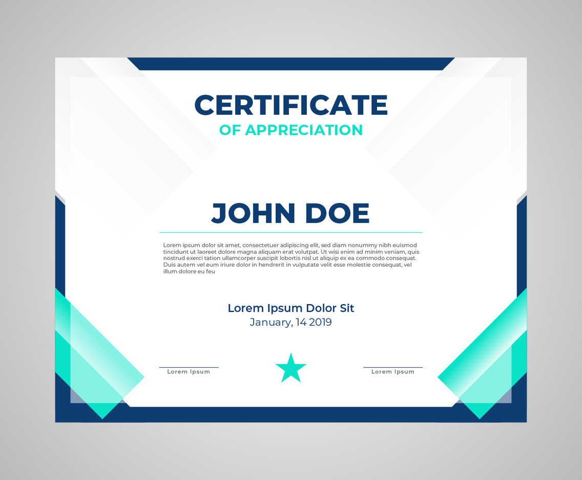 Certificate template
